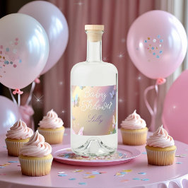 Butterfly Baby Girl Food Label リキュールボトルラベル