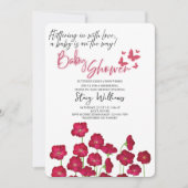 Butterfly Baby Shower 招待状 (正面)