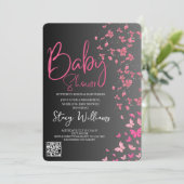 Butterfly Baby Shower 招待状 (スタンド正面)