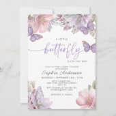 Butterfly Baby Shower  招待状 (正面)