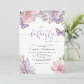 Butterfly Baby Shower  招待状 (スタンド正面)