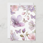 Butterfly Baby Shower  招待状 (裏面)