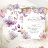 Butterfly Baby Shower  招待状