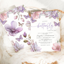 Butterfly Baby Shower  招待状