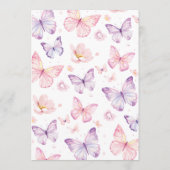 Butterfly Baby Shower Baby Predictions and アドバイスカード (裏面)