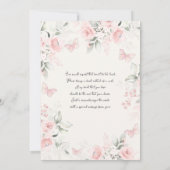 Butterfly Baby Shower Girl 招待状 (裏面)