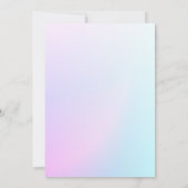 Butterfly Baby Shower Girl with Purple flowers サンキューカード (裏面)