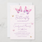 Butterfly Baby Shower Invitation 招待状 (正面)