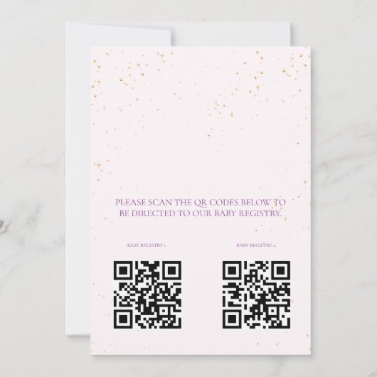 Butterfly Baby Shower Invitation 招待状 (裏面)