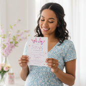 Butterfly Baby Shower Invitation 招待状