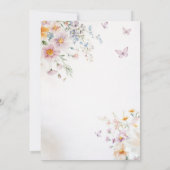 Butterfly Baby Shower Invitation Girl 招待状 (裏面)