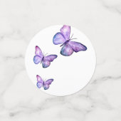 Butterfly Baby Shower Personalized Watercolor コンフェッティ (スモール正面)