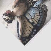 Butterfly Ballerina in Cream and Blue Decoupage 薄葉紙 (詳細)