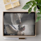 Butterfly Ballerina in Cream and Blue Decoupage 薄葉紙 (ギフト)