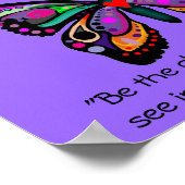 Butterfly "Be the change..." ポスター (角)