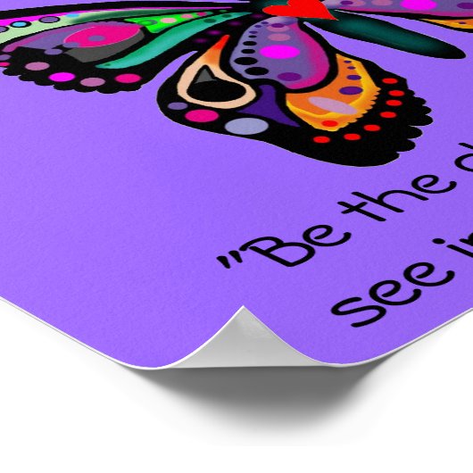 Butterfly "Be the change..." ポスター (角)