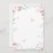 Butterfly Birthday 招待状 (裏面)