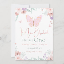 Butterfly Birthday 招待状