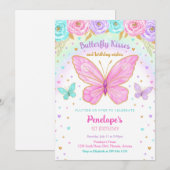 Butterfly Birthday Invitation 招待状 (正面/裏面)