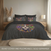 Butterfly Blooms Cat Portrait | Kitty Graphic Art  枕カバー