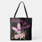 Butterfly & Blooms Nature トートバッグ (正面)