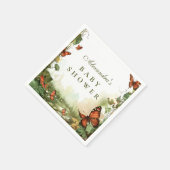 Butterfly Blossoms Baby Shower スタンダードカクテルナプキン (角)