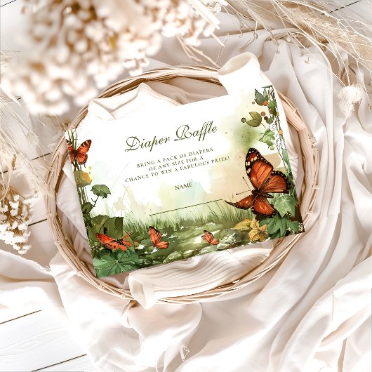Butterfly Blossoms Diapper Raffle エンクロージャーカード