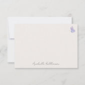 Butterfly Blush Pink Purple Wildflower サンキューカード (裏面)