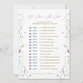 Butterfly Bridal Shower He Said She Said Game Card 招待状 (正面)