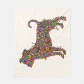 Butterfly Bully Silhouette Art | Pitbull Dog Mama  フリースブランケット (正面)