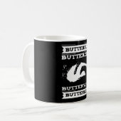 Butterfly Buttercry Butterwhy - Swimmer Design コーヒーマグカップ (正面左)