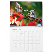 Butterfly Calendar カレンダー (2月 2027)