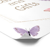 Butterfly Cards and Gifts Sign ポスター (角)