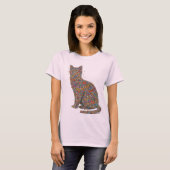 Butterfly Cat Lover Silhouette Art | Graphic Print Tシャツ (正面フル)