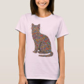 Butterfly Cat Lover Silhouette Art | Graphic Print Tシャツ (正面)