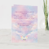 Butterfly Celebration of Life Funeral Program カード (裏面)