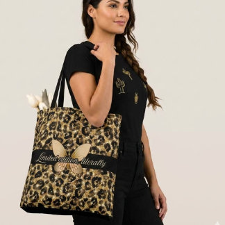 Butterfly Cheetah Print Tote Bag トートバッグ