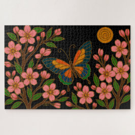 Butterfly Cherry Blossom Moon ジグソーパズル