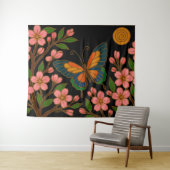 Butterfly Cherry Blossom Moon タペストリー (インサイチュ(横))