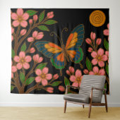 Butterfly Cherry Blossom Moon タペストリー (インサイチュ(横))