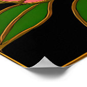 Butterfly Cherry Blossom Moon ポスター (角)