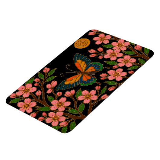 Butterfly Cherry Blossom Moon マグネット (左側)