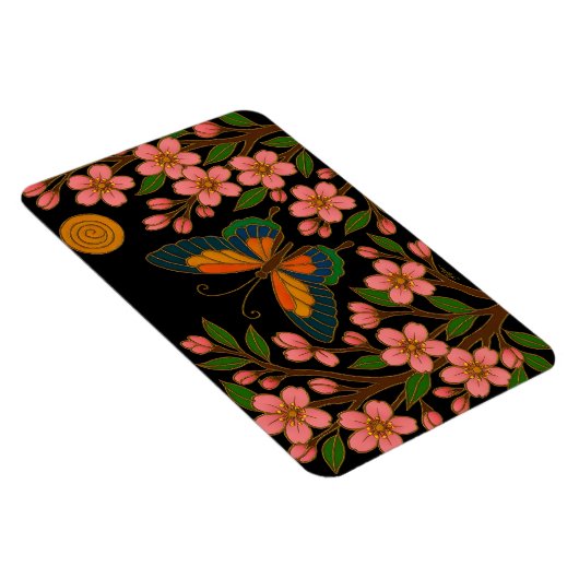 Butterfly Cherry Blossom Moon マグネット (右側)