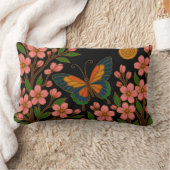 Butterfly Cherry Blossom Moon ランバークッション (ブランケット)