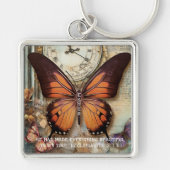 Butterfly Clock Keychain Ecclesiastes 3:11  キーホルダー (正面)