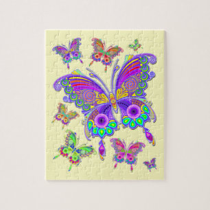 Butterfly Colorful Tattoo Style ジグソーパズル