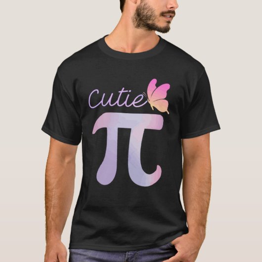 Butterfly Cutie Pie National Pi Day Pi Symbol Math Tシャツ (正面)