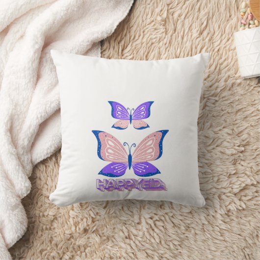 Butterfly Decorative Pillow – Soft and Elegant Hom クッション (ブランケット)