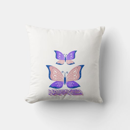 Butterfly Decorative Pillow – Soft and Elegant Hom クッション (正面)