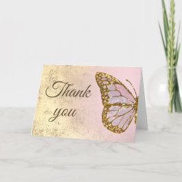 butterfly design thank you カード